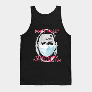 Funny Horror Movie with Face Mask Tank Top